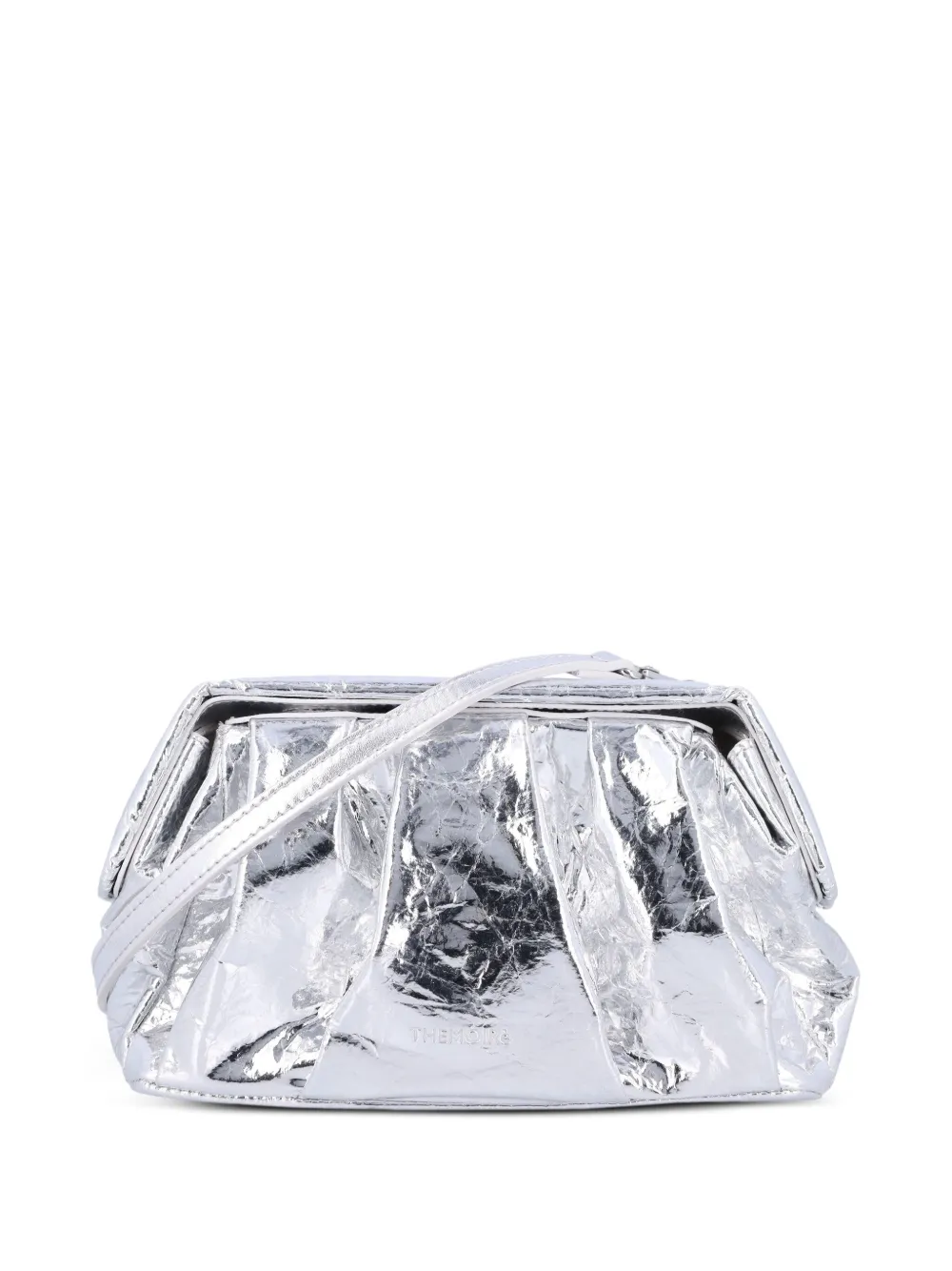 Themoirè Afrodite pleated metallic-effect clutch bag | Silver | Image 1