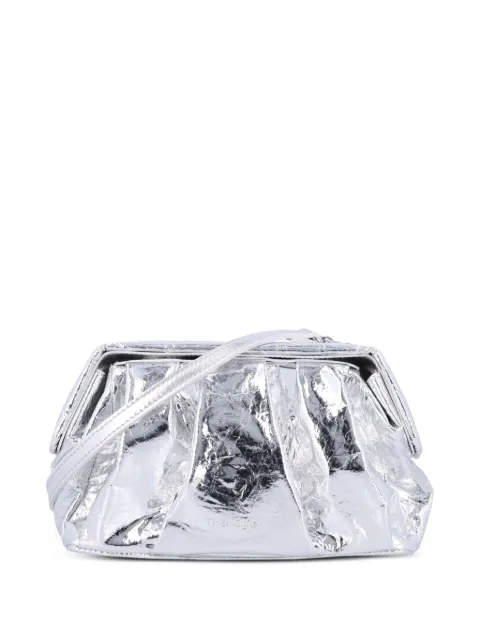 Themoirè Afrodite pleated metallic-effect clutch bag