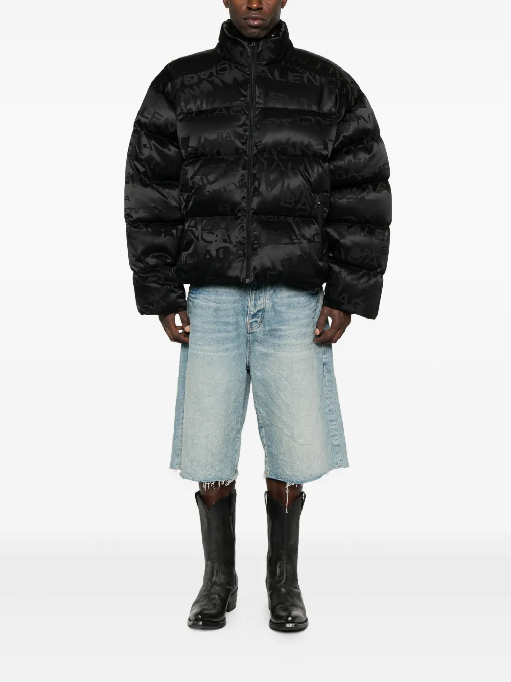 Balenciaga logo-pattern quilted jacket | Down Jackets | Image 2