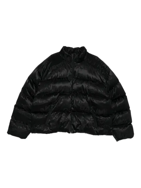 Balenciaga logo-pattern quilted jacket