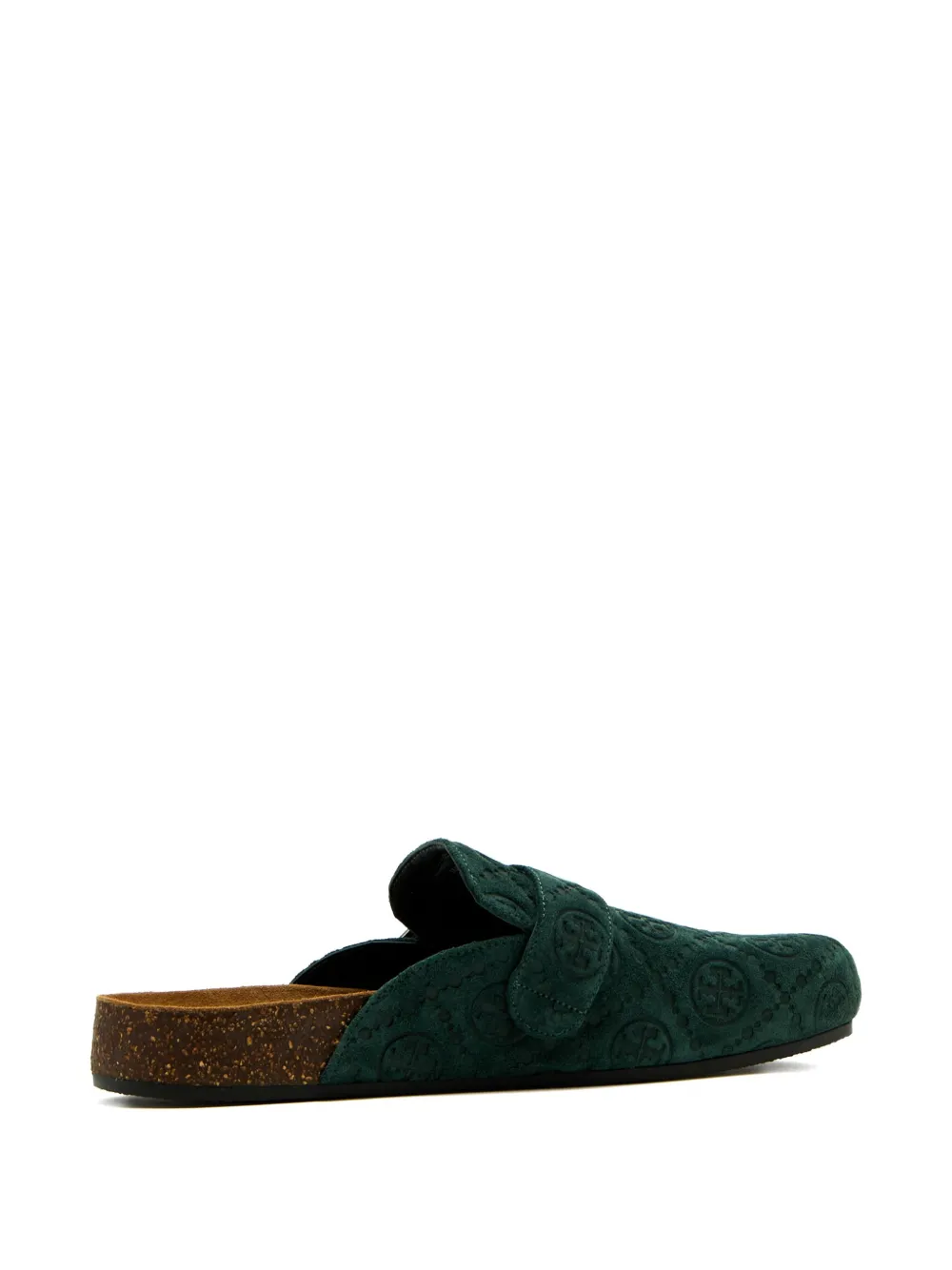 Tory Burch logo-buckle flat mules Green