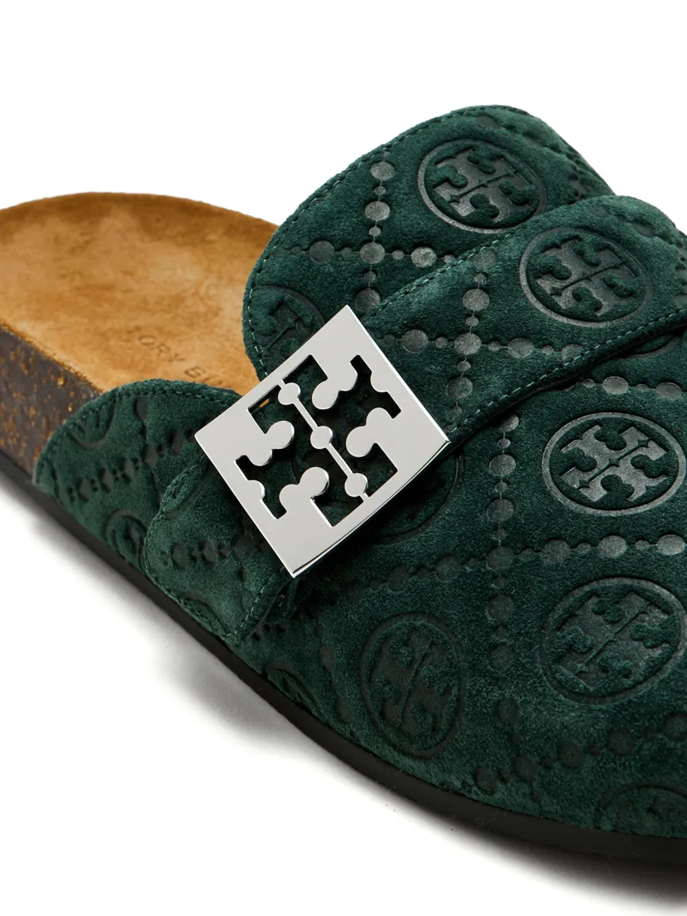 Tory Burch Muiltjes met logogesp Groen