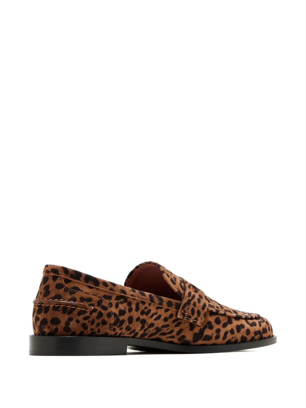Amina Muaddi Tilda loafers met luipaardprint Bruin