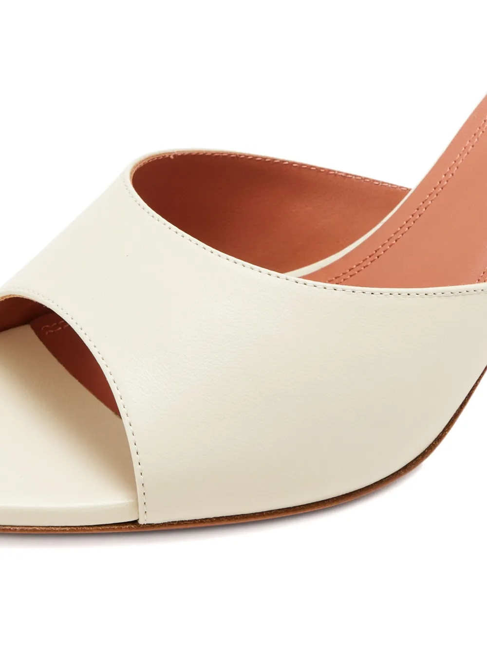 Amina Muaddi 70 mm Lupita sandalen Wit