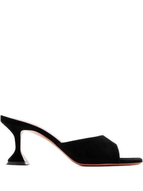Amina Muaddi flared-heel suede mules