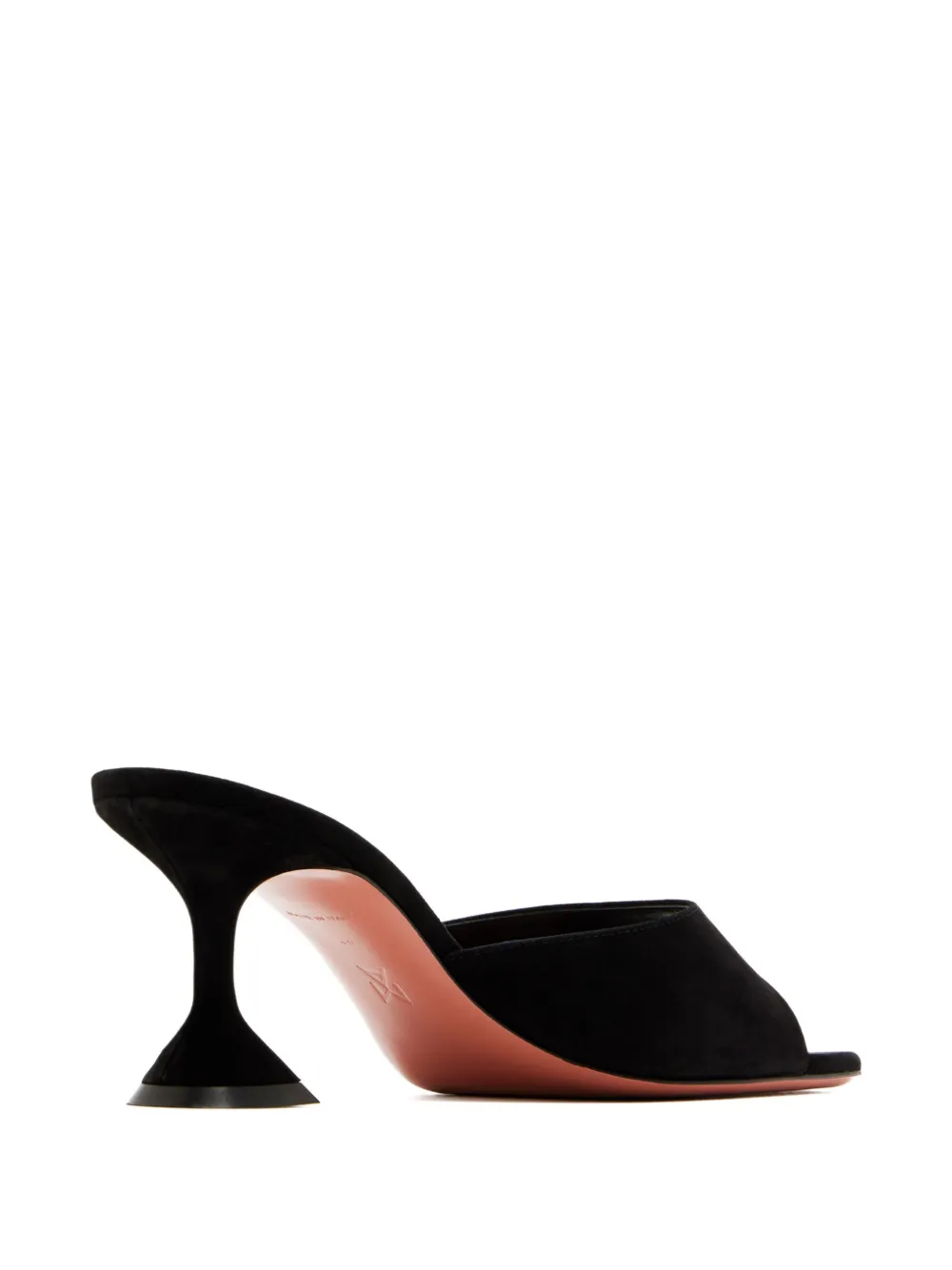 Amina Muaddi flared-heel suede mules Black