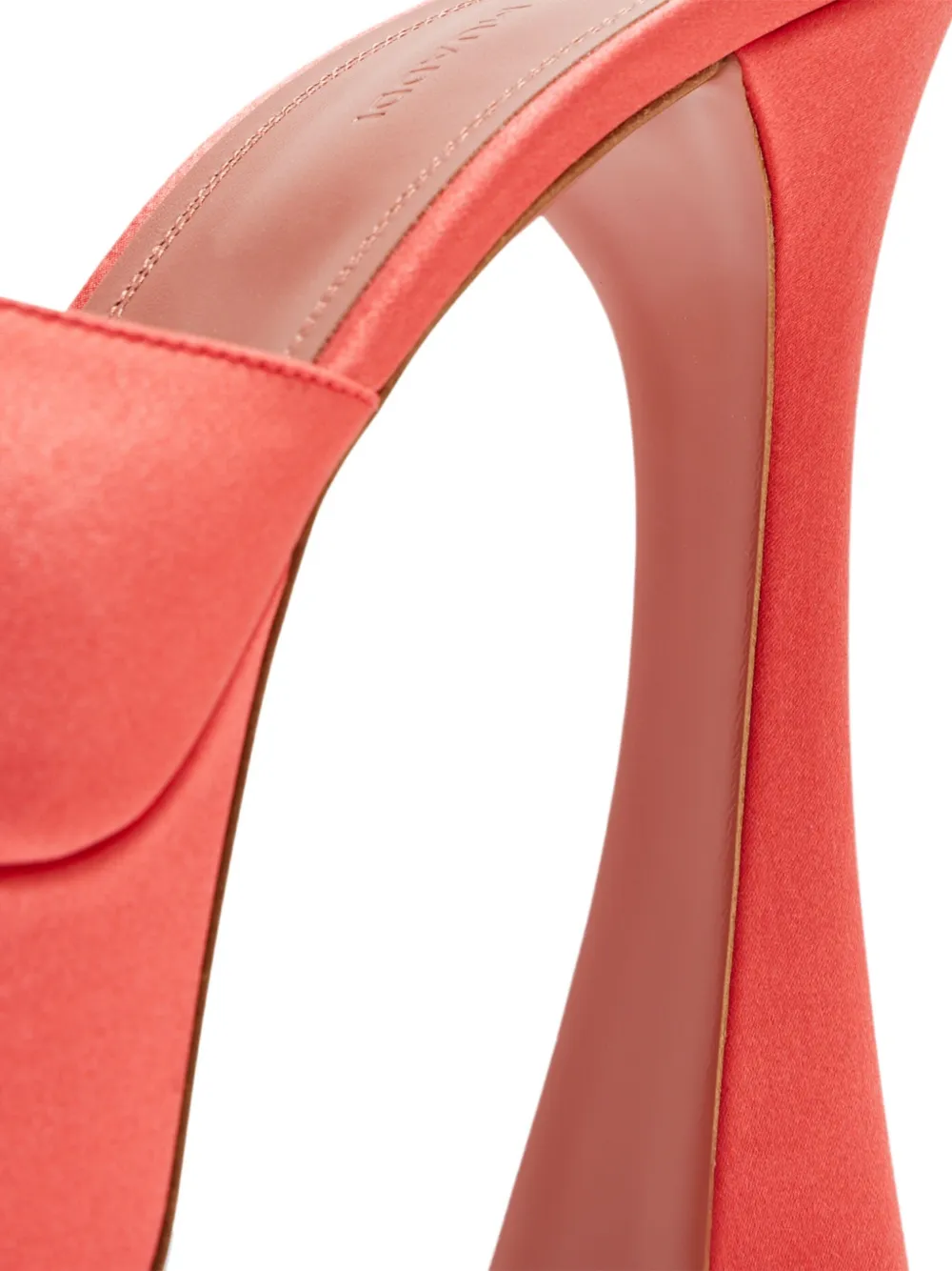 Amina Muaddi 140mm satin platform sandals Orange