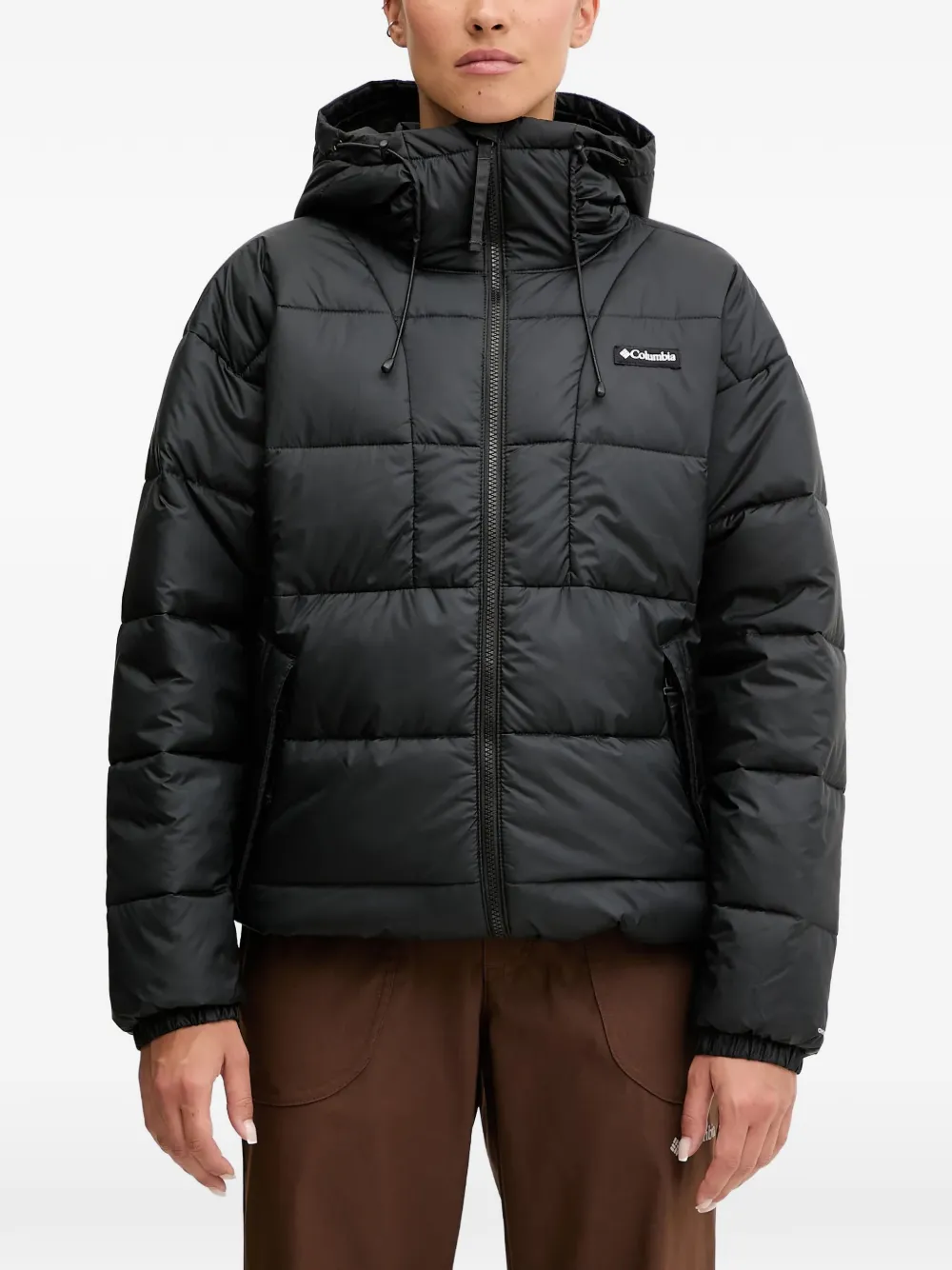 Columbia Jaqueta Pike Lake™ III matelassê com capuz | Preto | Image 1