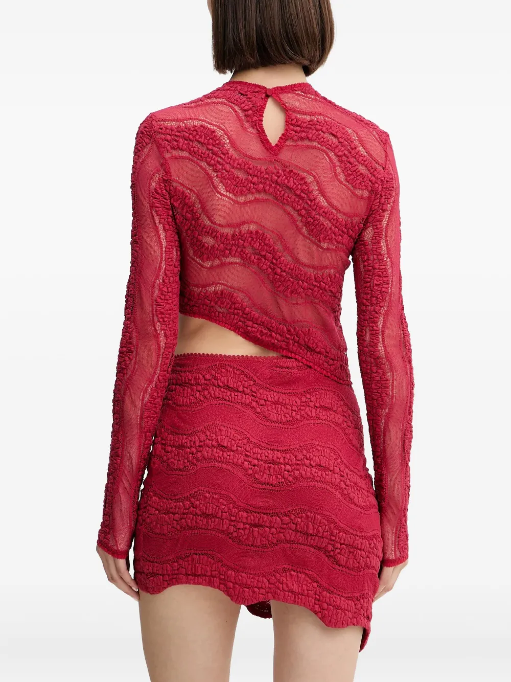 Charo Ruiz Long-sleeve Asymmetrical T-shirt In Pink