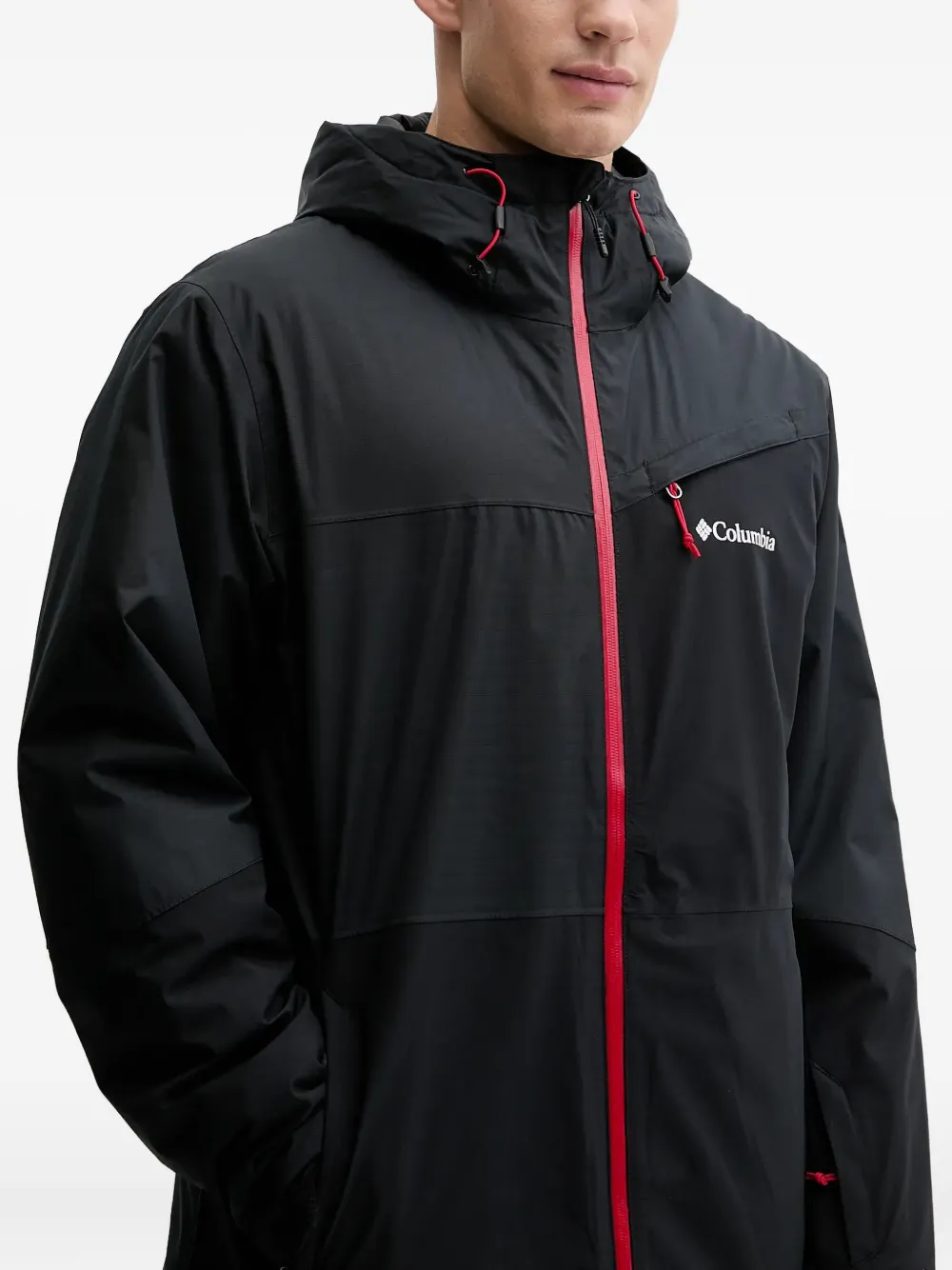 Columbia Ski-jack met capuchon en ritssluiting Zwart