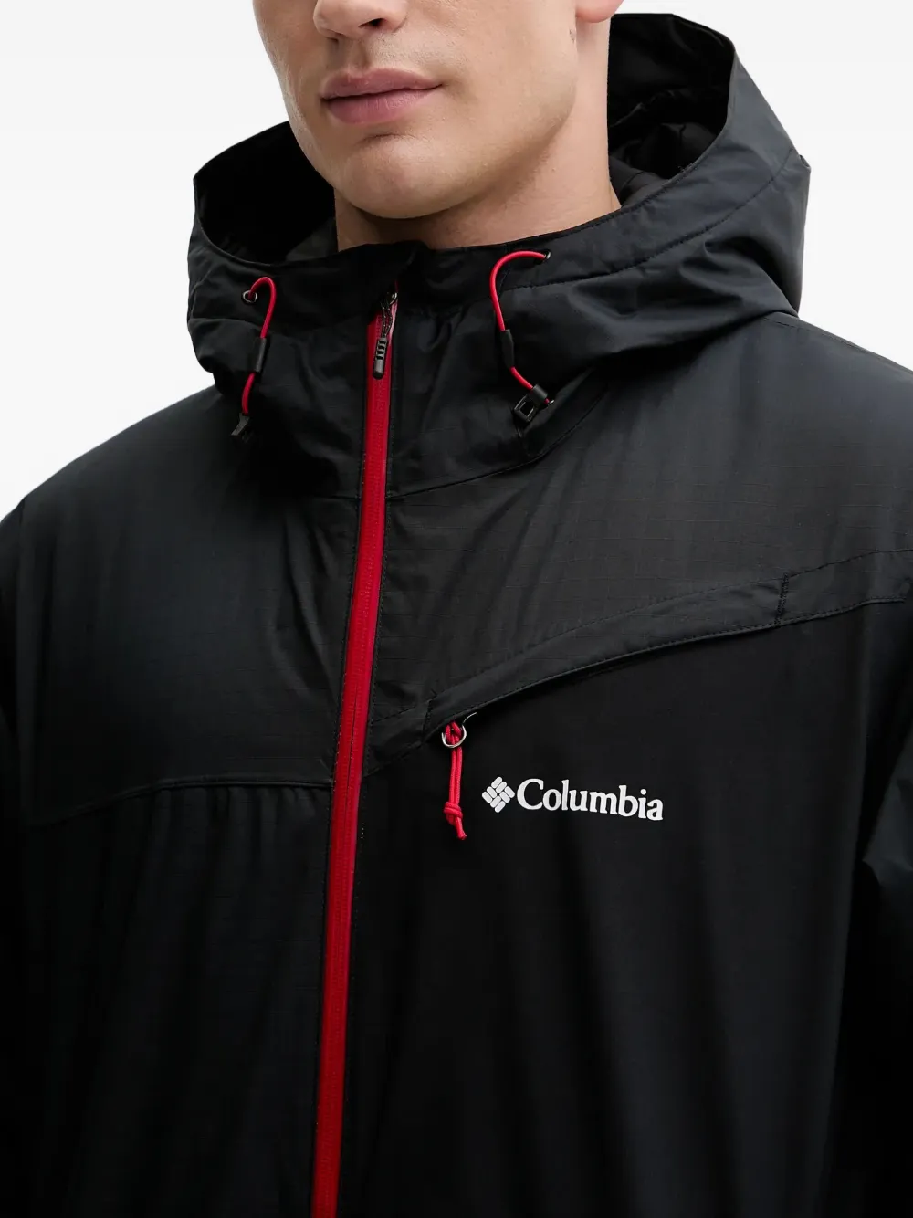 Columbia Ski-jack met capuchon en ritssluiting Zwart