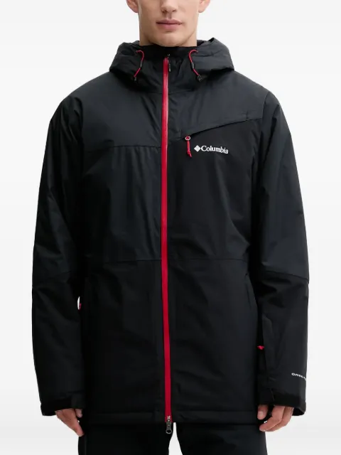 Columbia hooded zip-fastening ski jacket