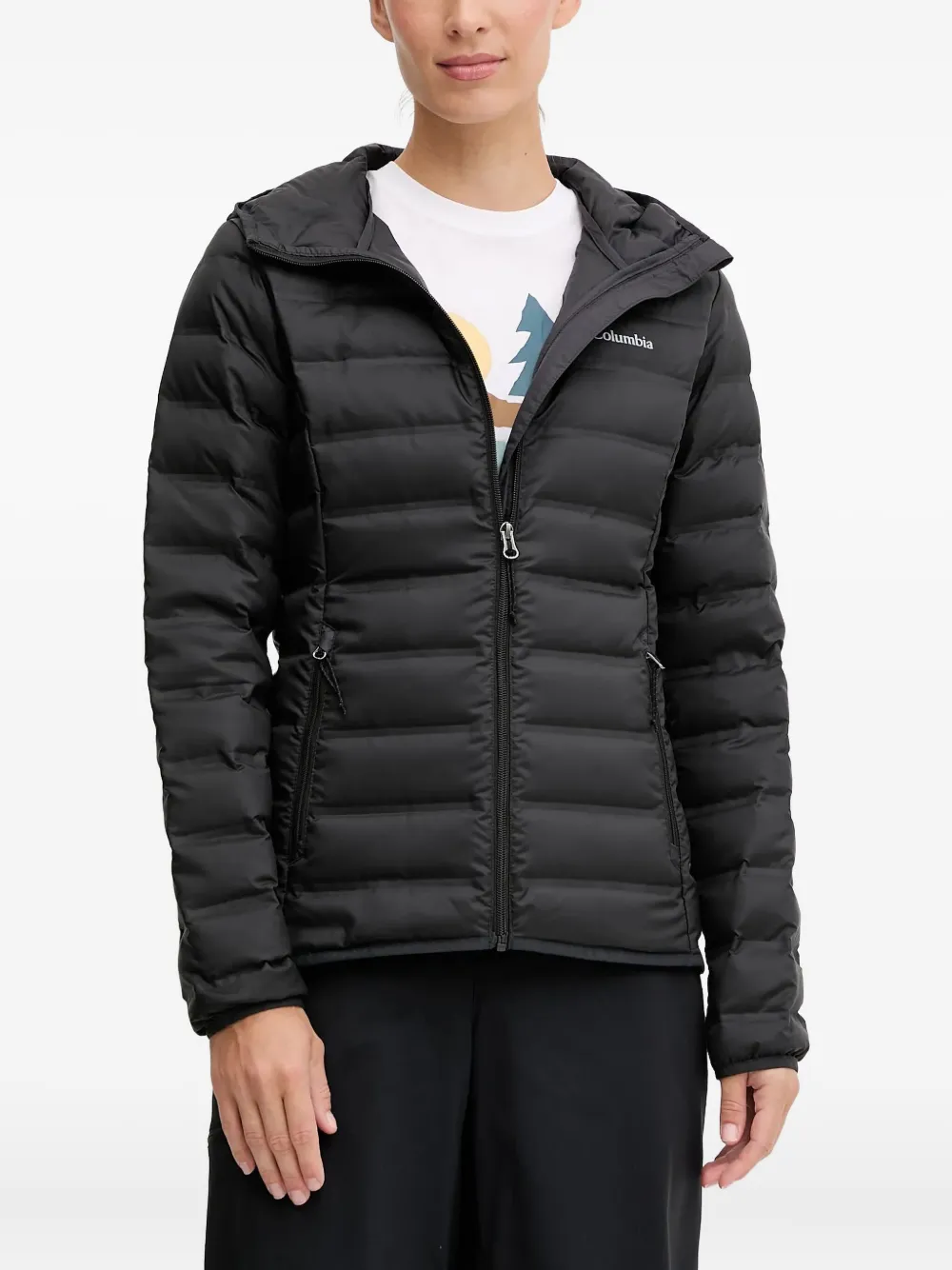 Columbia Lake 22™ Ii Hooded Quilted Jacket In Black