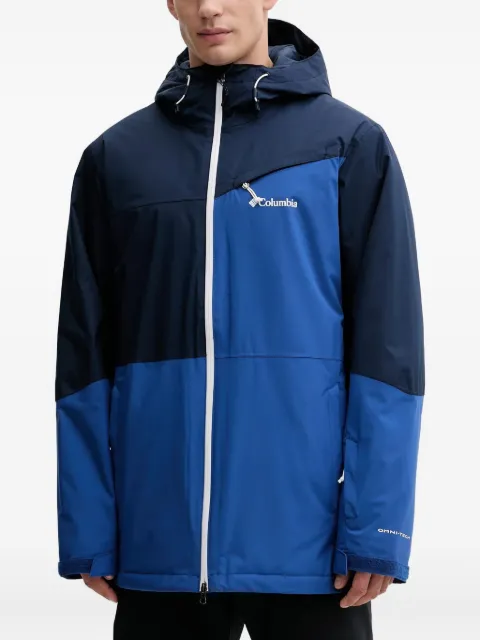Columbia hooded colour-block ski jacket
