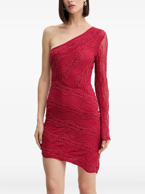Charo Ruiz Ibiza one-shoulder textured mini dress