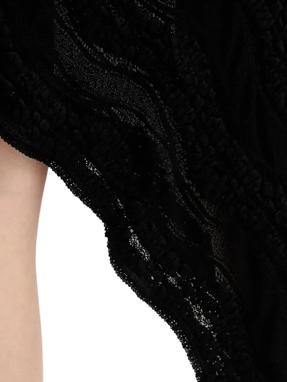 Charo Ruiz Ibiza Asymmetrische rok met kant Zwart