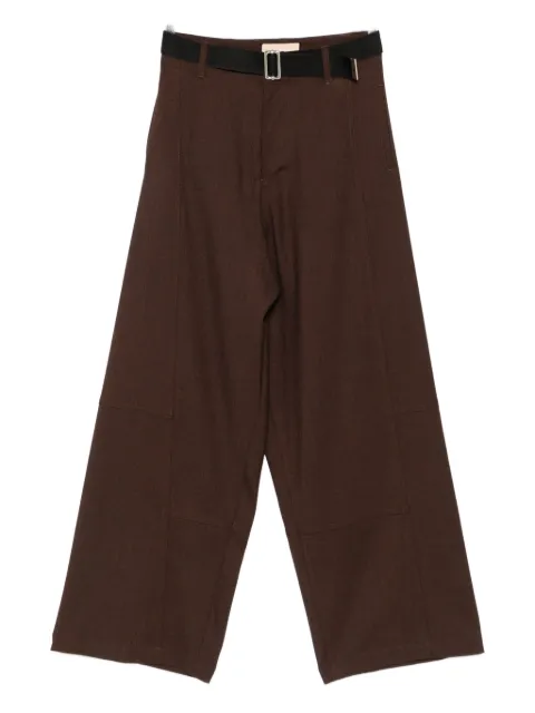 Plan C belted panelled trousers
