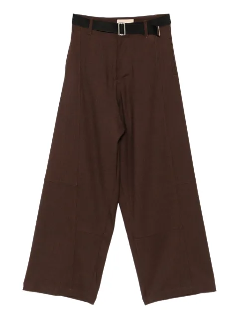Plan C pantalones con paneles y cinturón