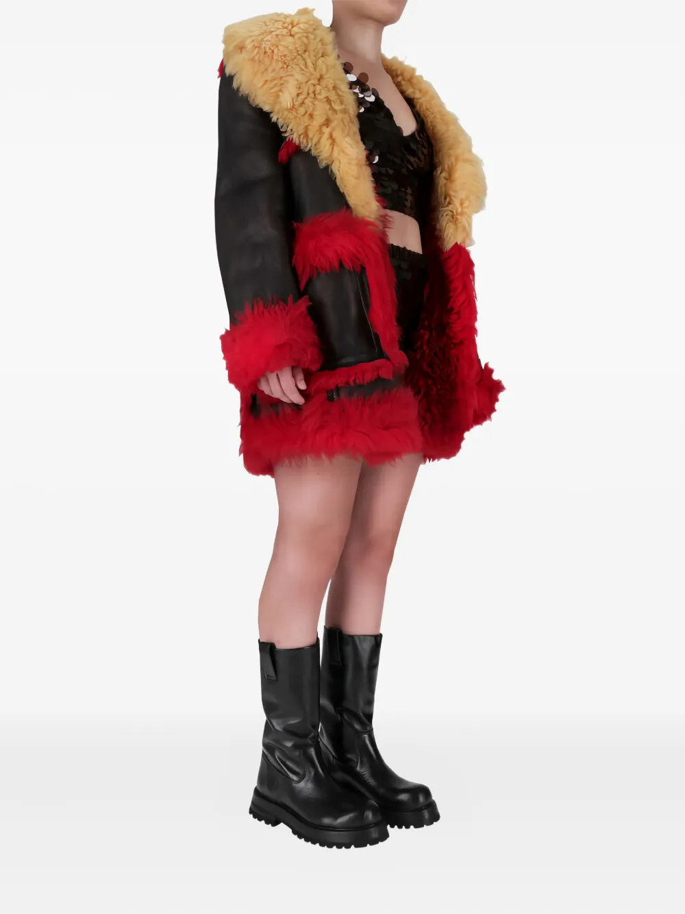  Prada Leather Coat - Black 