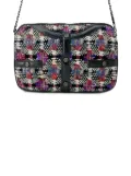 CHANEL Pre-Owned 2016-2017 Small Tweed and Lambskin Girl Clutch on Chain crossbody bag - Black