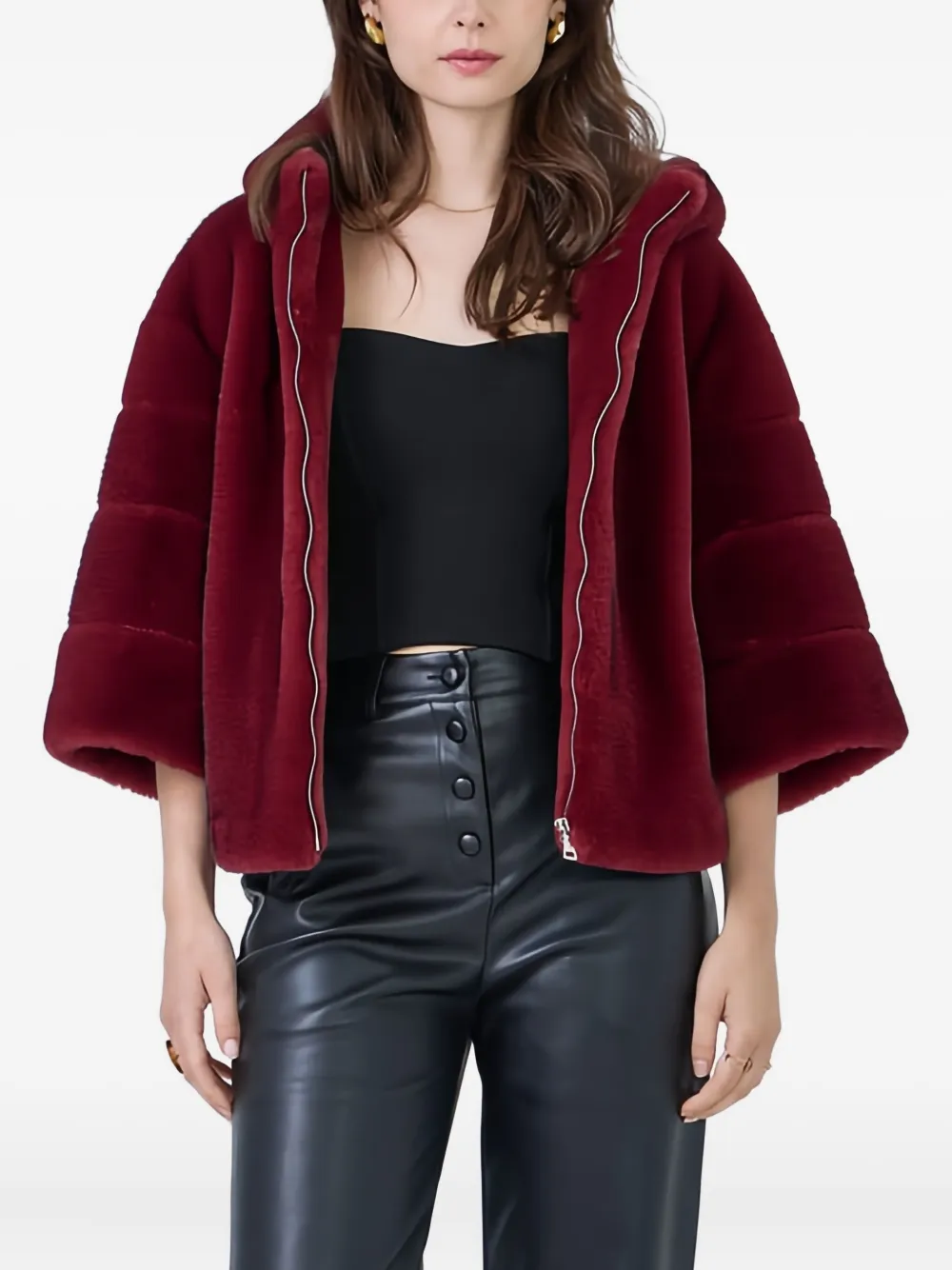 Giovanni Paris Angelica hooded jacket - Rosso