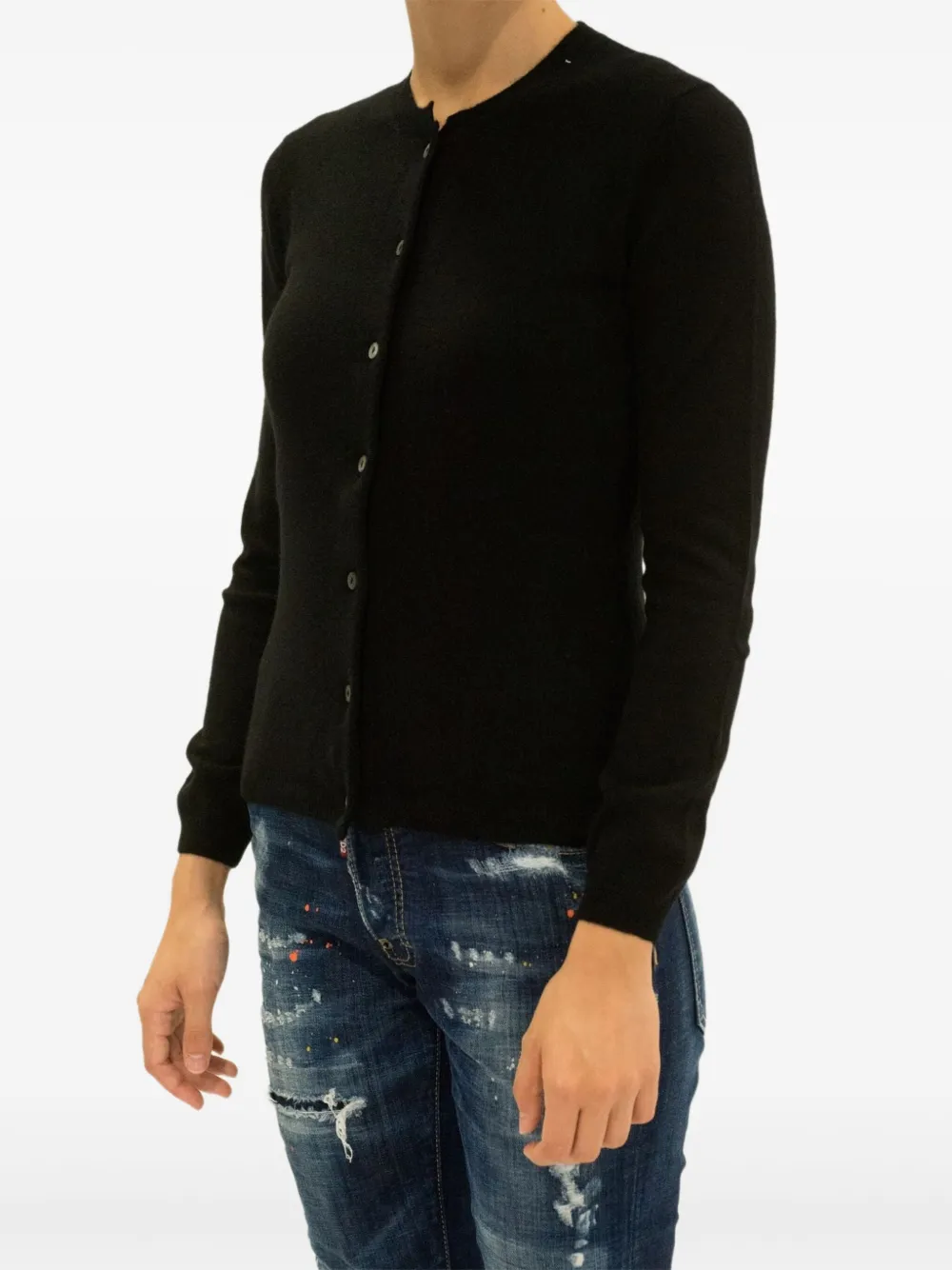 LA ROSE Kasjmier vest Zwart