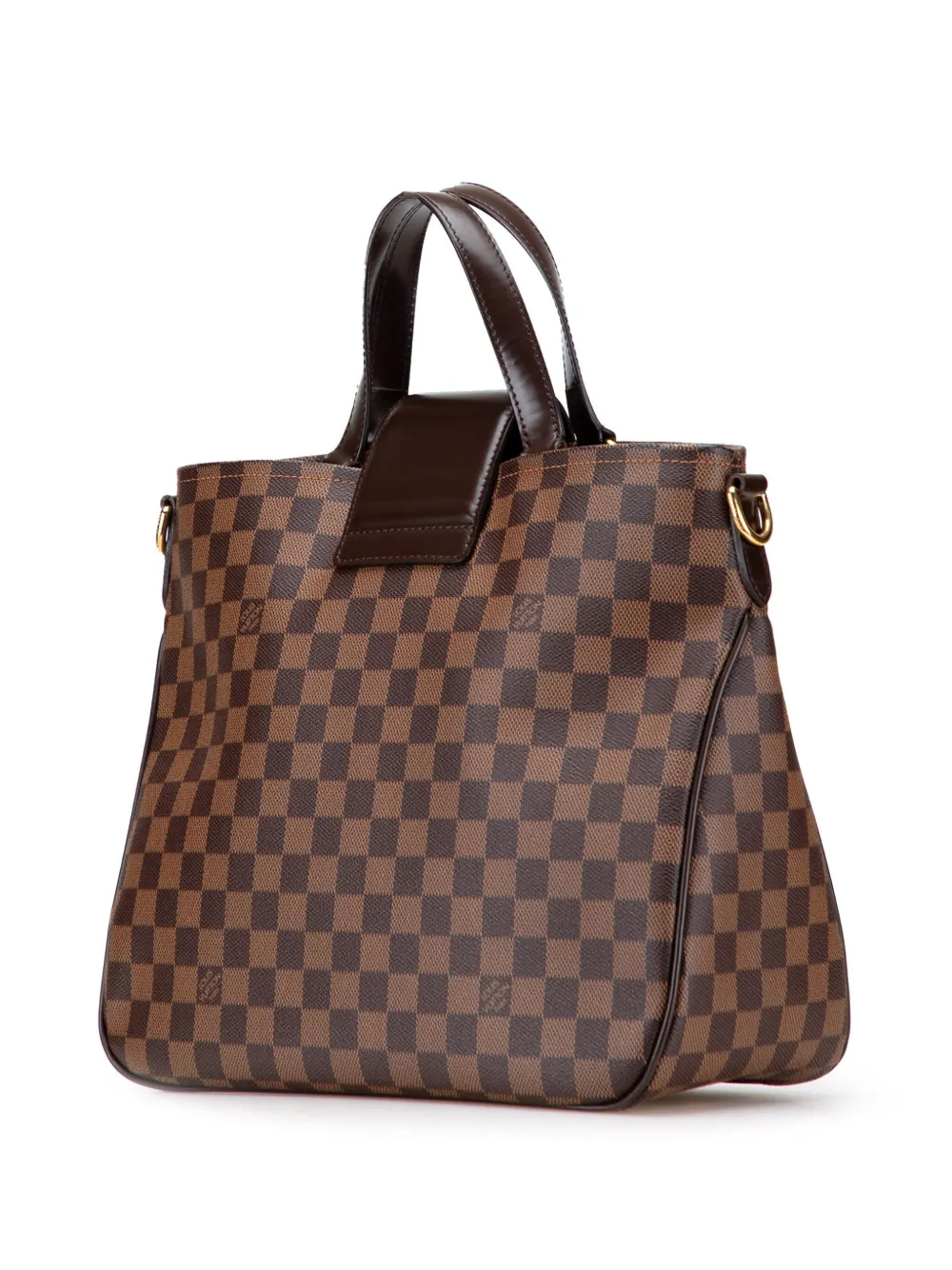Pre-owned Louis Vuitton 2012 Damier Ebene Cabas Rosebery Satchel In Brown