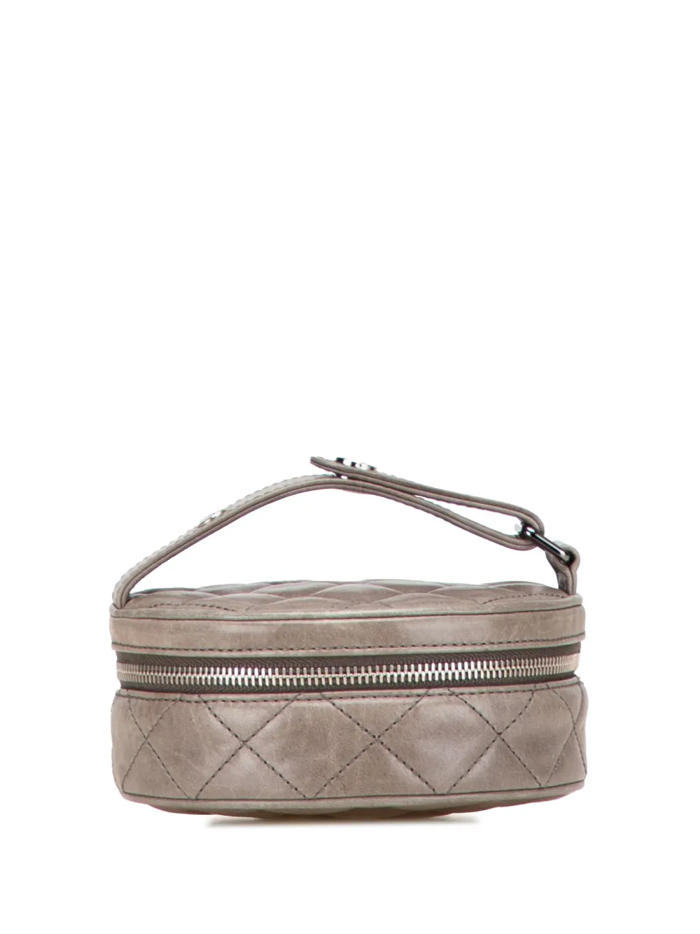 CHANEL Pre-Owned 2011 ココマーク キルティング エイジドカーフスキン ラウンド クラッチバッグ - ブラウン CHANEL Pre-Owned 2011 ココマーク キルティング エイジドカーフスキン ラウンド クラッチバッグ - ブラウン