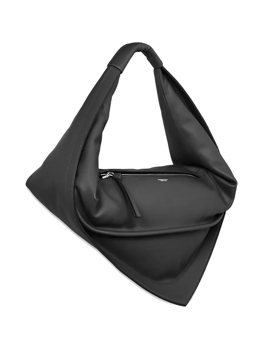 Federico Cina Padded Smooth Grain Tote Bag In Orange