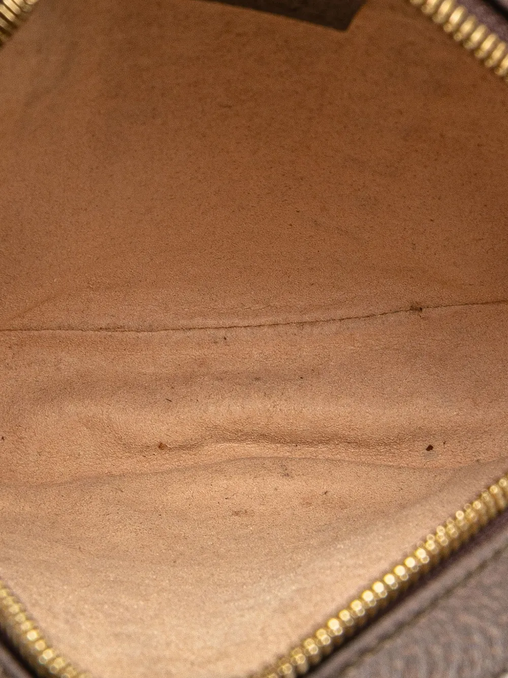 Pre-owned Gucci 2016-2025 Mini Gg Supreme Round Ophidia Crossbody Bag In Brown