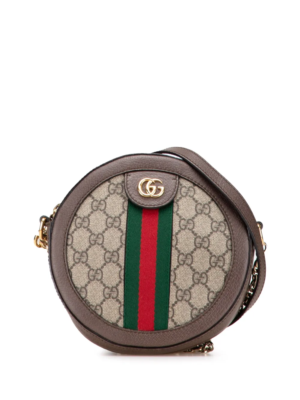 Gucci Pre-Owned 2016-2025 Mini GG Supreme Round Ophidia crossbody bag | Brown | Image 1