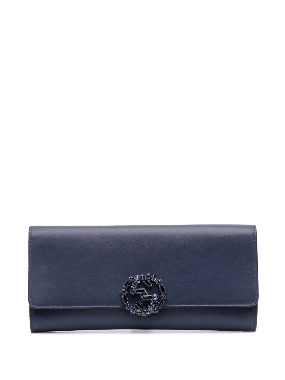 Gucci Pre-Owned 2016-2025 Calfskin Crystals Broadway clutch bag | Blue | Image 1