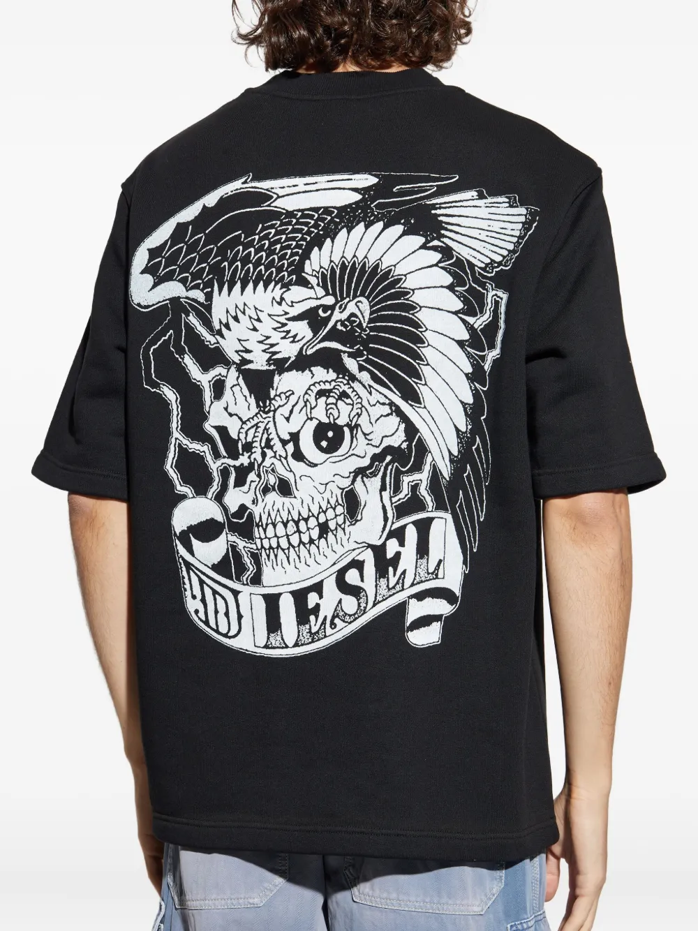 Diesel S-Col-T1 T-shirt Zwart