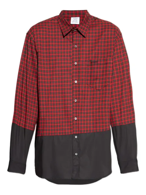 VETEMENTS checked two-tone shirt