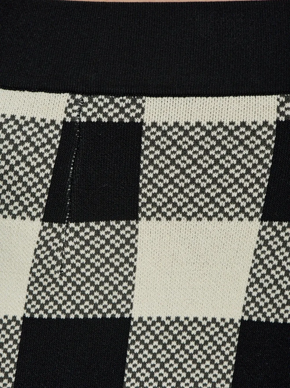 Posse Broek met gingham ruit Wit