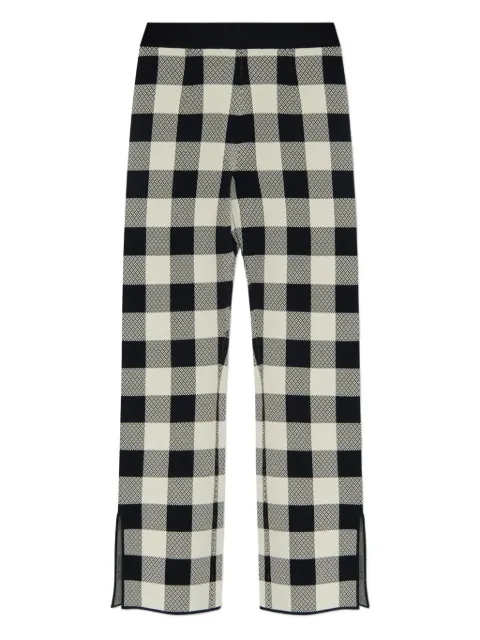 Posse gingham-check cropped trousers