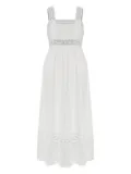 Posse lace-insert midi dress - White