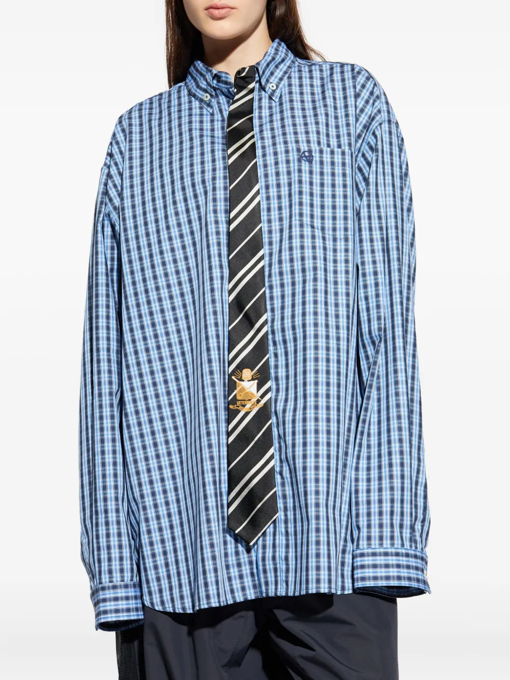 VETEMENTS Geruit shirt Blauw