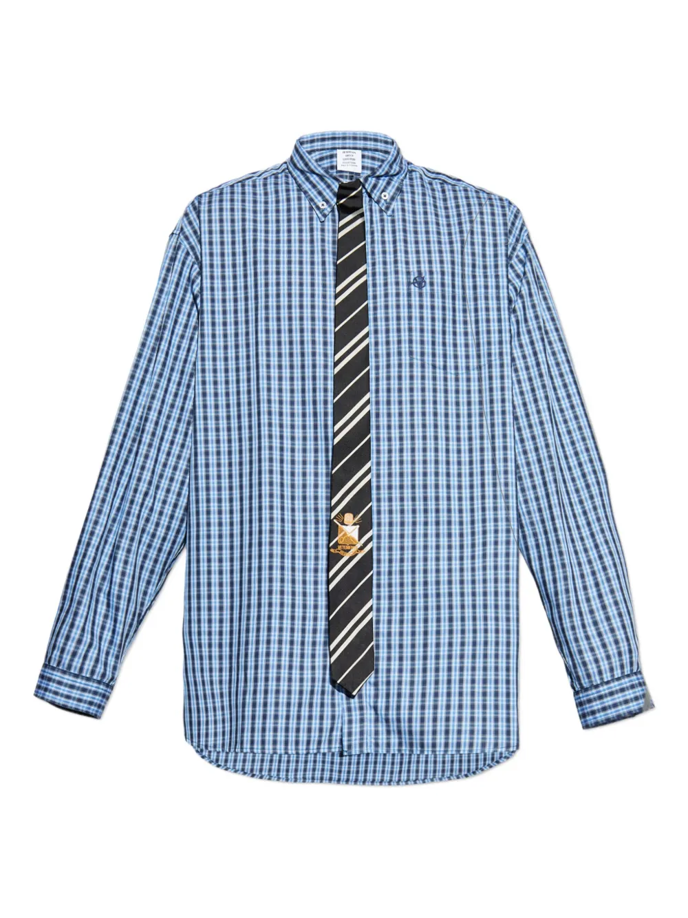 VETEMENTS checked cotton shirt | Blue | Image 1