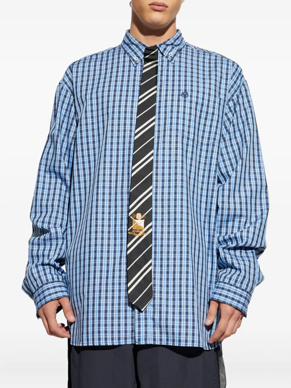 VETEMENTS Geruit shirt Blauw