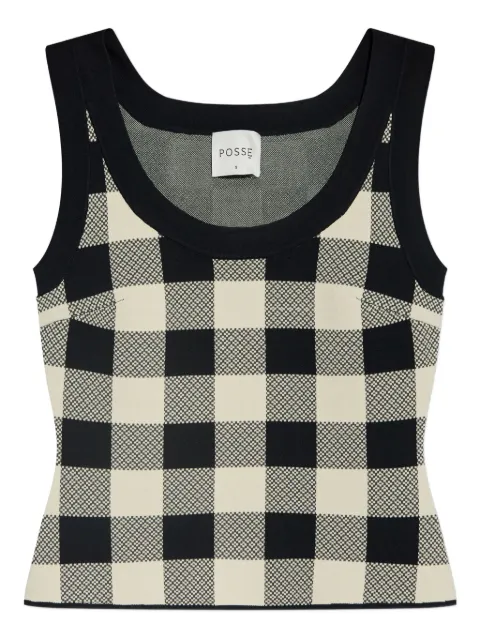Posse gingham sleeveless top