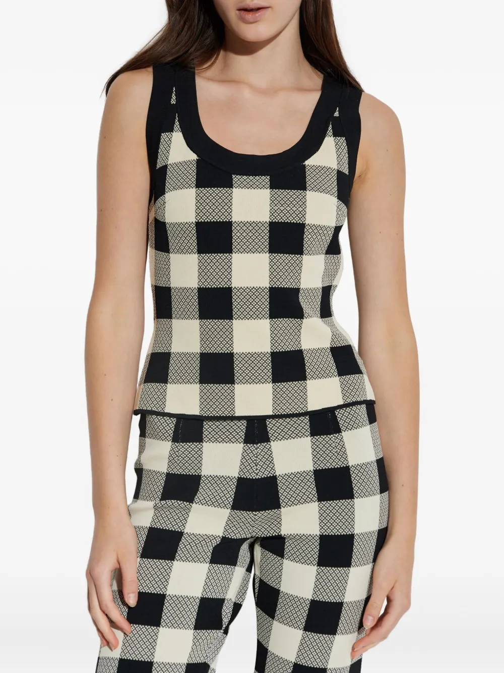 Posse Mouwloze top met gingham ruit HERITAGE PLAID