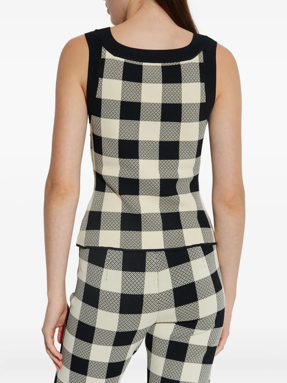 Posse Mouwloze top met gingham ruit HERITAGE PLAID