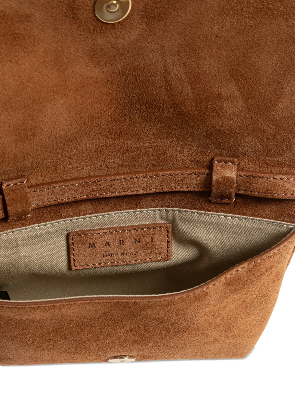 Marni Moca Small Shoulder Bag In Brown
