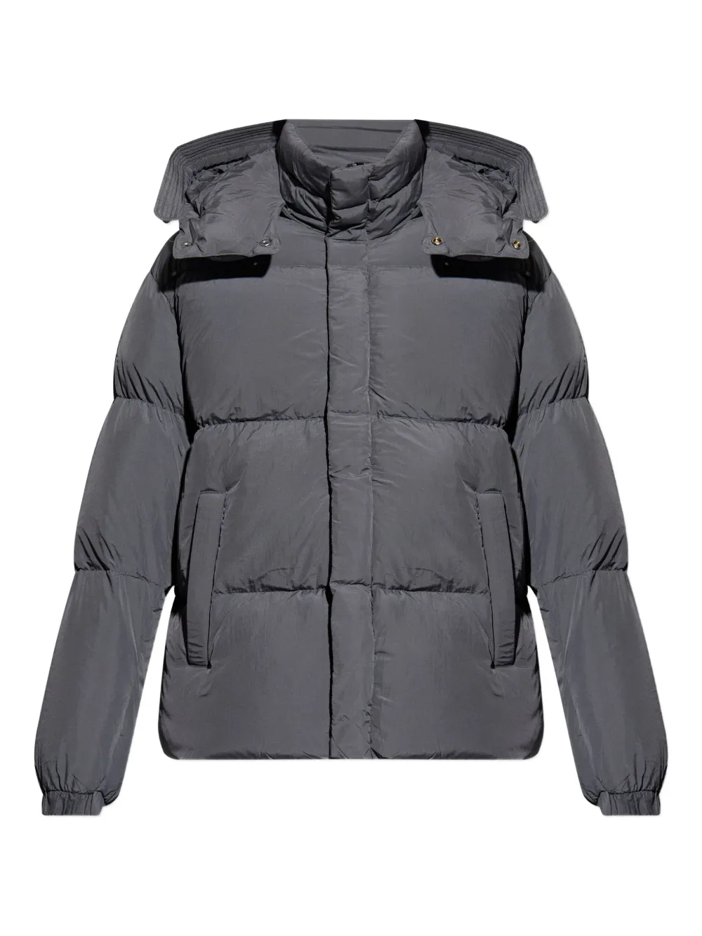 Diesel W-Rolfys hooded puffer jacket | Grey | Image 1
