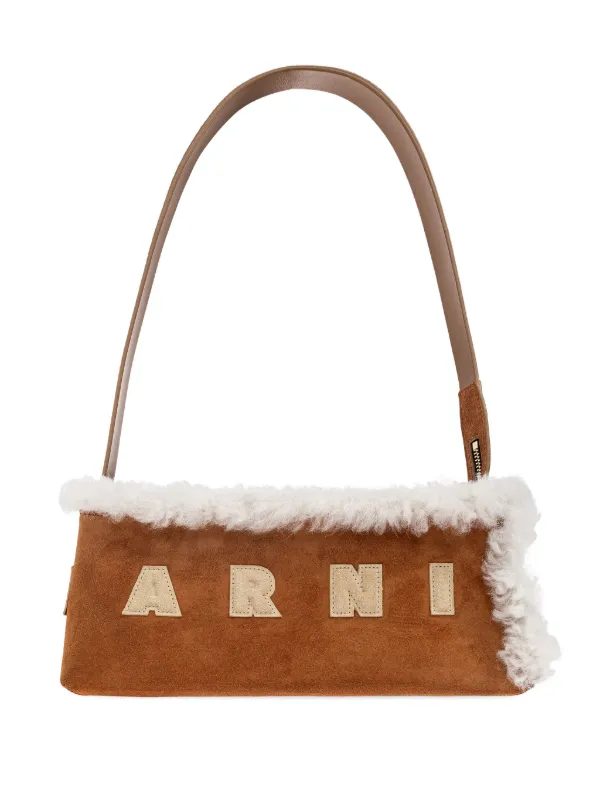Marni ムートンスタイル ショルダーバッグ | ブラウン | FARFETCH JP