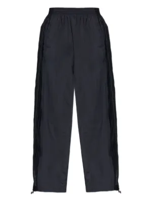 Balenciaga drawstring-waist wide-leg Trousers | Black | FARFETCH