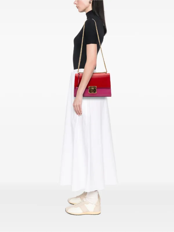 Gucci Pre-Owned 2016-2025 ミディアム バイカラーレザー パドロック