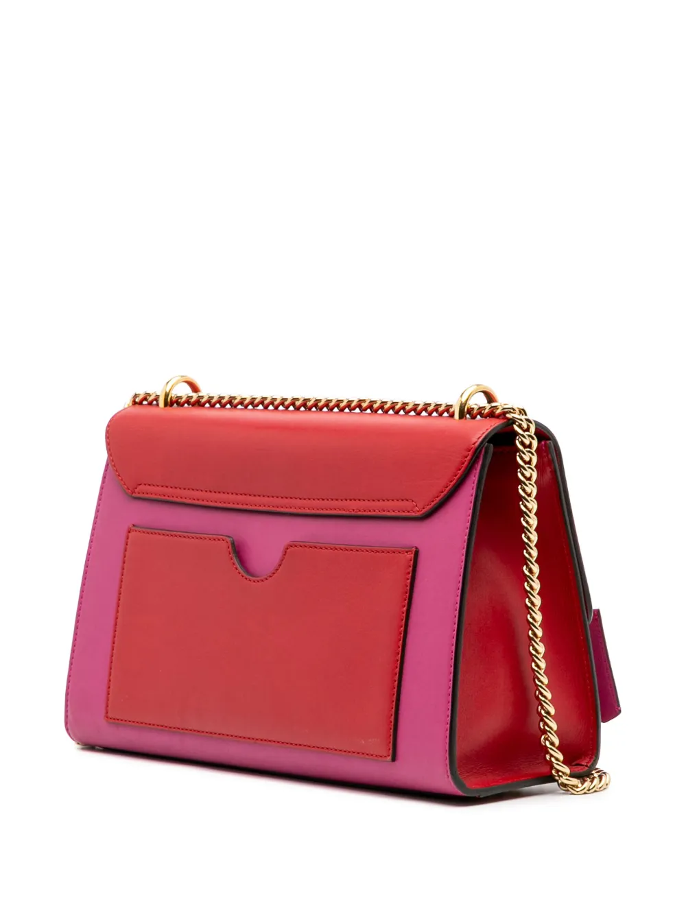 Pre-owned Gucci 2016-2025 Medium Bicolor Leather Padlock Shoulder Bag In Pink