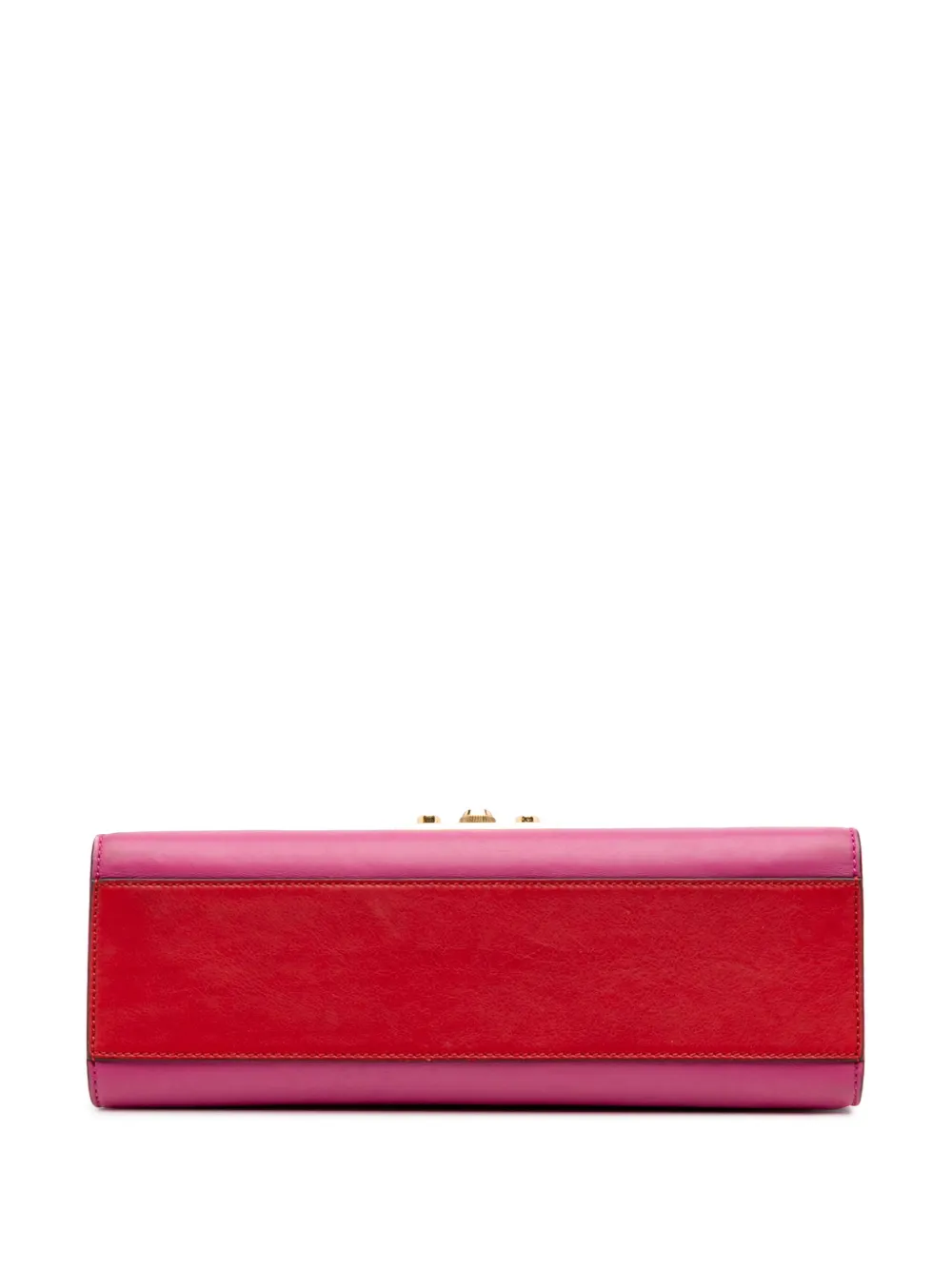 Pre-owned Gucci 2016-2025 Medium Bicolor Leather Padlock Shoulder Bag In Pink